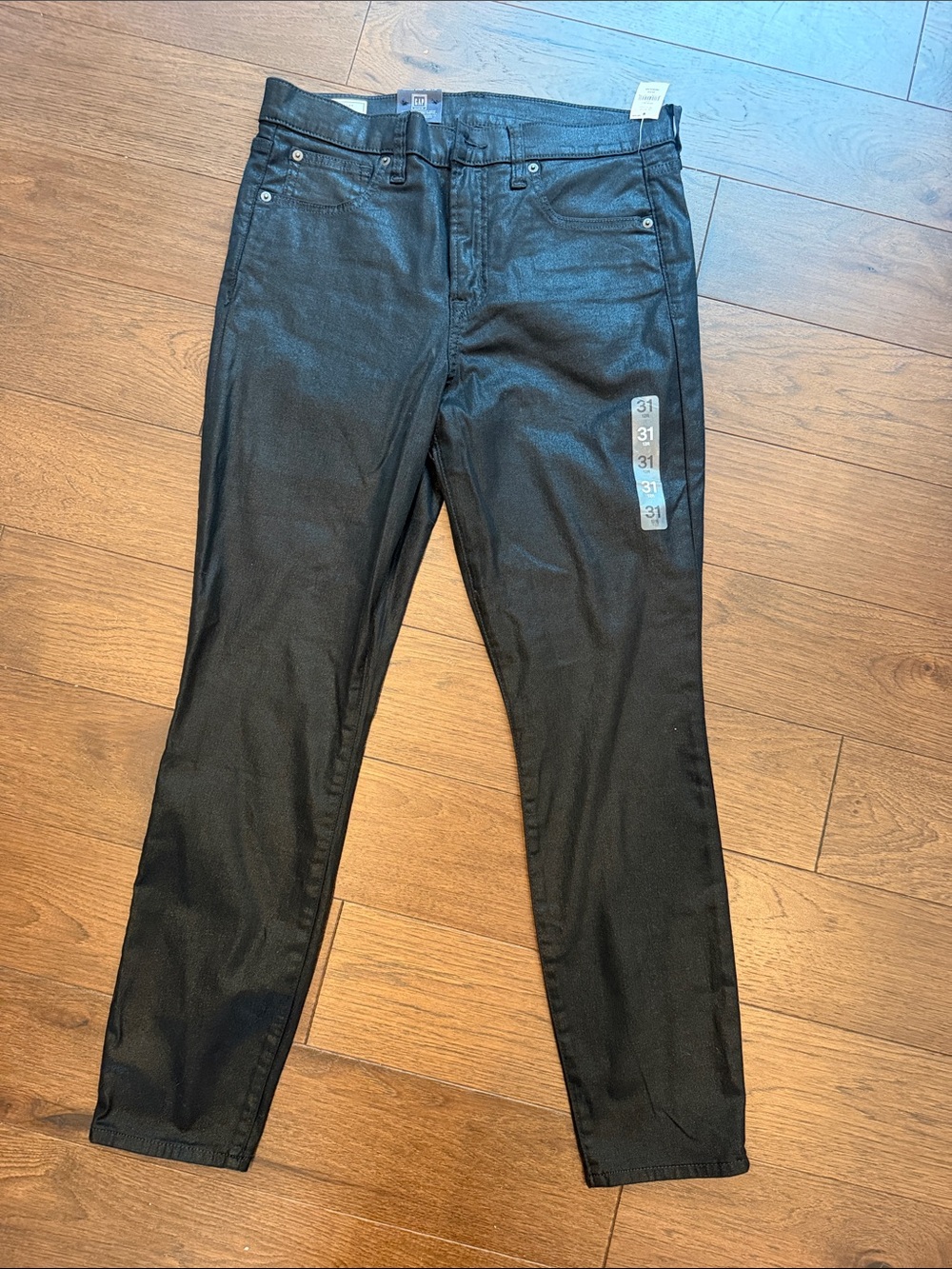GAP Women's True Skinny High Rise Size 31/12R in Metallic Black - NWT - C60-017